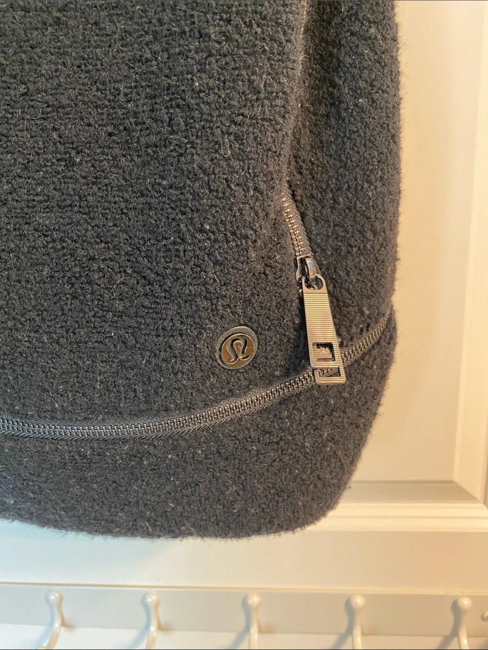 Lululemon black shearling backpack